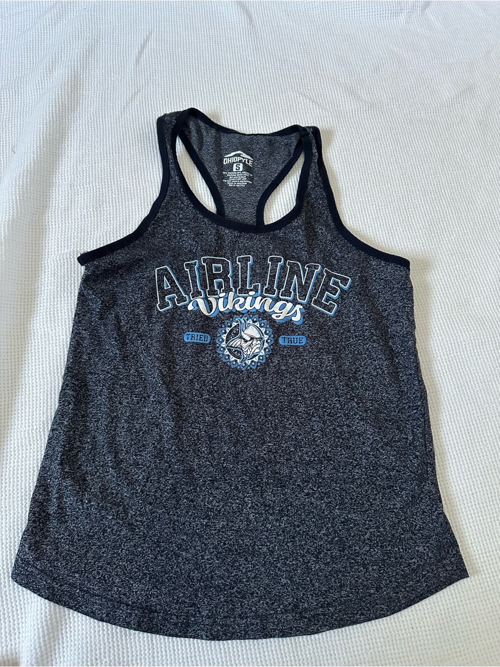 Ohiopyle Heathered Grey Racerback Tank Top